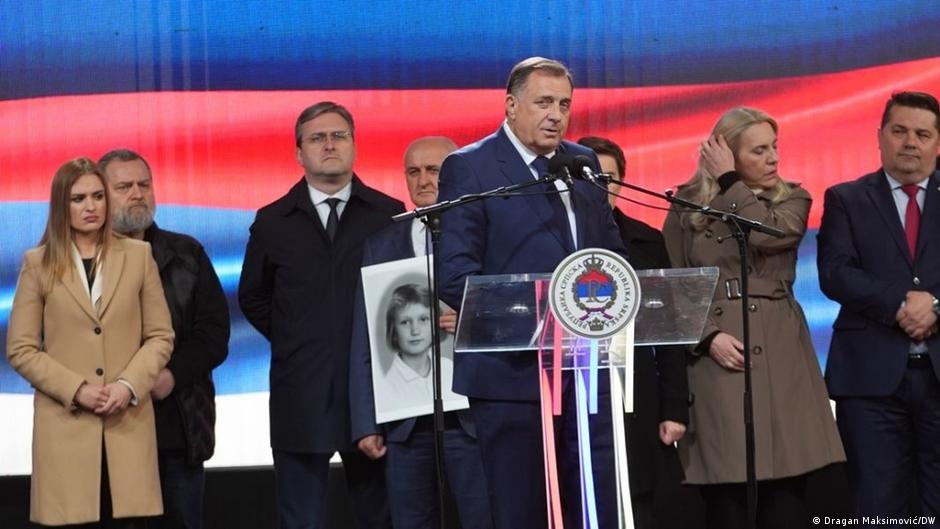 Milorad Dodik tokom obraćanja okupljenima na mitingu u Banjaluci