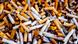 Cigarette filters in a smoking area Cigarette filters in a smoking area