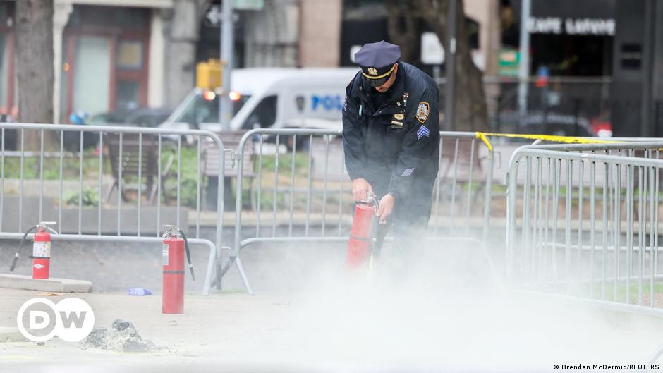 BREAKING — A man set himself on fire outside the Manhattan court where former President Donald Trump's hush money trial is underway