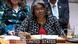 Linda Thomas-Greenfield, ambassadrice des Etats-Unis auprès des Nations unies, s'adresse aux membres du Conseil de sécurité des Nations unies lors d'une réunion sur la non-prolifération nucléaire au siège des Nations unies Linda Thomas-Greenfield, ambassadrice des Etats-Unis auprès des Nations unies, s'adresse aux membres du Conseil de sécurité des Nations unies lors d'une réunion sur la non-prolifération nucléaire au siège des Nations unies