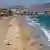 Holidaymakers are seen on a Fuerteventura beach