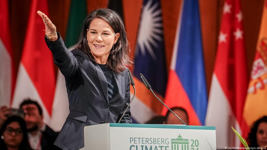 Foreign Minister Annalena Baerbock speaks at the Petersberg Climate Dialogue on April 25