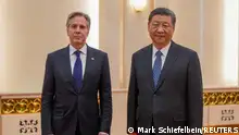26.04.2024+++ U.S. Secretary of State Antony Blinken meets with Chinese President Xi Jinping at the Great Hall of the People, in Beijing, China, April 26, 2024. Mark Schiefelbein/Pool via REUTERS