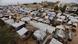 A view of tents set up for displaced Palestinians A view of tents set up for displaced Palestinians