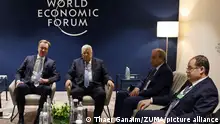 April 27, 2024, Riyadh, Riyadh, Saudi Arabia: Palestinian President Mahmoud Abbas (Abu Mazen) during a meeting with the President of the World Economic Forum in Riyadh, Kingdom of Saudi Arabia, on April 28, 2024 (Credit Image: © Thaer Ganaim/APA Images via ZUMA Press Wire