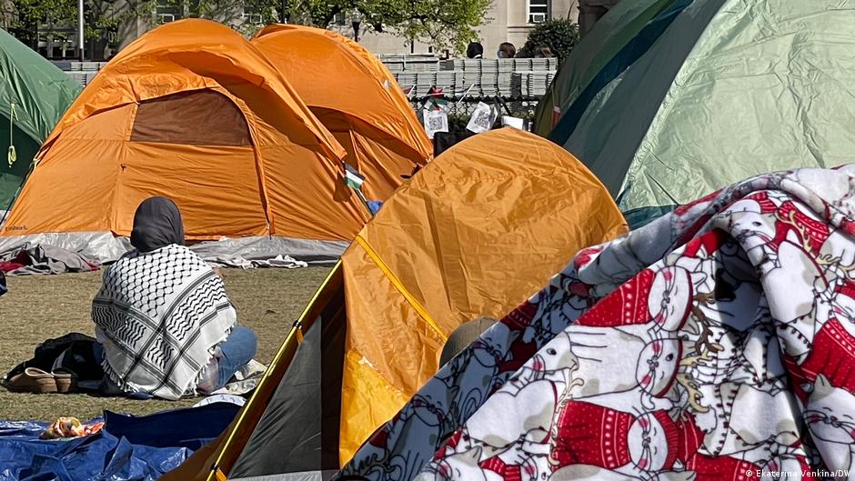 Propalestinski kamp na Kolumbija univerzitetu, Njujork, april 2024.