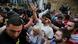 Demonstrators argue with police that blocked them during an opposition protest near the Parliament building in Tbilisi, Demonstrators argue with police that blocked them during an opposition protest near the Parliament building in Tbilisi,