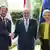 رئيس کمیسیون اتحادیه اروپا  و رئيس جمهور قبرس همراه با رئیس پارلمان لبنان
