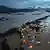 Imagem aérea da cidade de Encanto, que ficou alagada