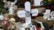 Crosses, candles and small statues at the crime scene Crosses, candles and small statues at the crime scene