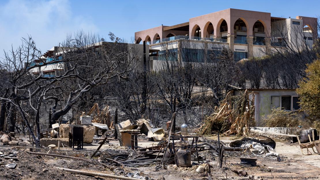 Ξενοδοχείο που επλήγη από πυρκαγιά στη Ρόδο 