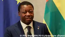 Togos Präsident Faure Gnassingbé während des G20 Investment Summit 2023 am Rande der Konferenz «Compact with Africa». (zu dpa: «Togo verabschiedet umstrittene Verfassungsreform») +++ dpa-Bildfunk +++
