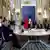 Президентка ЄК фон дер Ляєн (п), президент Франції Макрон (ц) та лідер Китаю під час зустрічі у Парижі 
