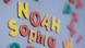Fridge magnets, pictured close up, spelling out the names "Noah" and "Sophia." Symoblic undated image. Fridge magnets, pictured close up, spelling out the names "Noah" and "Sophia." Symoblic undated image.