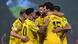 Varios jugadores del Borussia Dortmund celebran un gol contra el Paris Saint-Germain (PSG). Varios jugadores del Borussia Dortmund celebran un gol contra el Paris Saint-Germain (PSG).