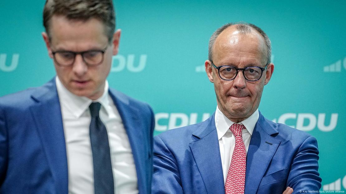 CDU General Secretary Carsten Linnemann and Chairman Friedrich Merz