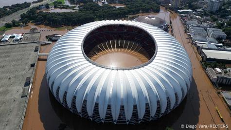 Estádio Beira-Rio inundado, em Porto Alegre