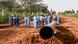 Workers from Niger and China are seen on the construction site of an oil pipeline in Gaya, Niger, in October 2022 Workers from Niger and China are seen on the construction site of an oil pipeline in Gaya, Niger, in October 2022
