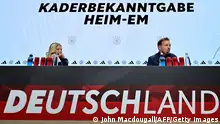 Germany's head coach Julian Nagelsmann (R) addresses a press conference in Berlin on May 16, 2024, where he announced the German squad for the upcoming UEFA EURO 2024 European Championship. (Photo by JOHN MACDOUGALL / AFP) (Photo by JOHN MACDOUGALL/AFP via Getty Images)