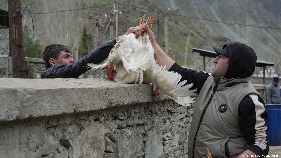 The image shows the border between Tajikistan and Afghanistan in March 2024.