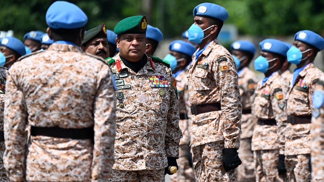 Sri Lankas Army Chief General Shavendra Silva seeing peacekeeper off 