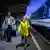 Polen Annalena Baerbock vor ihrer Abfahrt in einem Zug nach Kiew