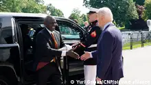 22.05.2024+++ United States President Joe Biden welcomes President William Ruto of Kenya to the White House in Washington, DC on May 22, 2024. Credit: Yuri Gripas / Pool via CNP