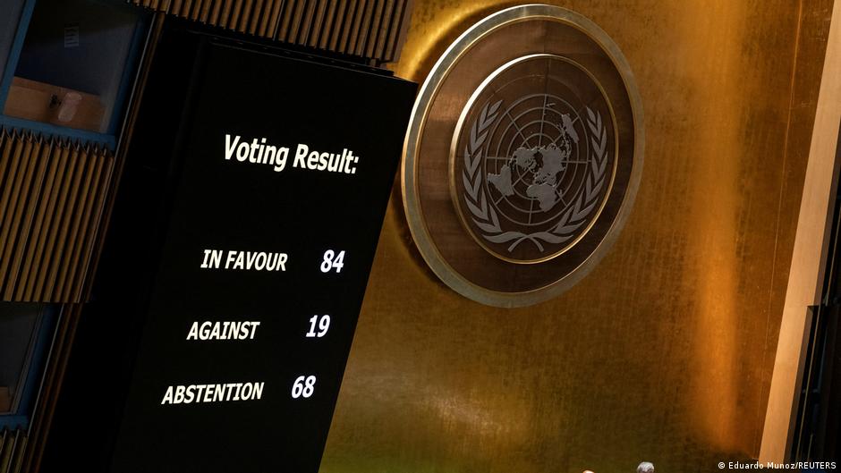 Rezultat glasanja na Generalnoj skupštini UN