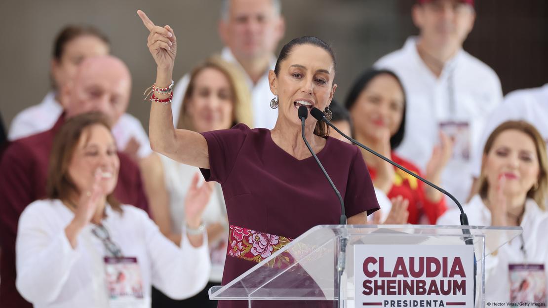 Claudia Sheinbaum en un acto de campaña.
