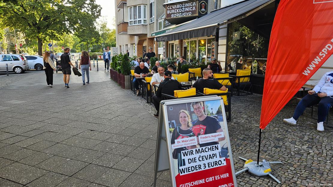 izborni štand SPD-a u berlinskoj četvrti Wedding