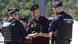 French police look at each other French police look at each other