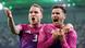Pascal Gross holds his badge in celebration of a goal for Germany against Greece Pascal Gross holds his badge in celebration of a goal for Germany against Greece