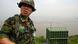 A South Korean soldier looks on as a battery of propaganda loudspeakers are removed on the border with North Korea on 16 June 2004 in Paju, South Korea A South Korean soldier looks on as a battery of propaganda loudspeakers are removed on the border with North Korea on 16 June 2004 in Paju, South Korea