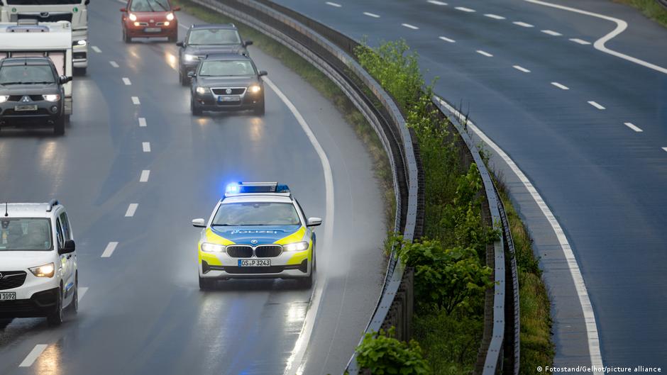 Police spot toddler steering car on German autobahn