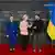 Президент Швейцарии Виола Амхерд, глава ЕК Урсула фон дер Ляйен и президент Украины Владимир Зеленский на саммите в Швейцарии