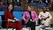 Annalena Baerbock (left), Maria Ressa (center) and Scovia Culton Nakamya (right) sitting next to each other Annalena Baerbock (left), Maria Ressa (center) and Scovia Culton Nakamya (right) sitting next to each other