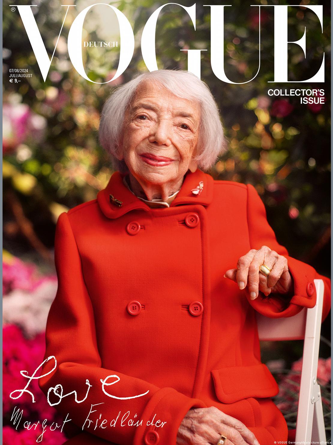 Margot Friedländer na capa da revista Vogue