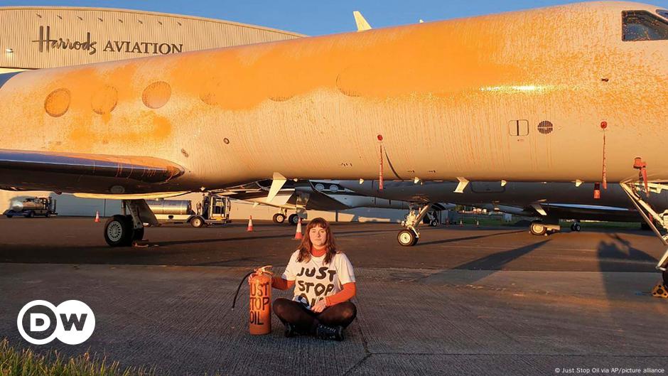 Taylor Swift’s jet spared from activists’ orange paint – DW – 20.06.2024