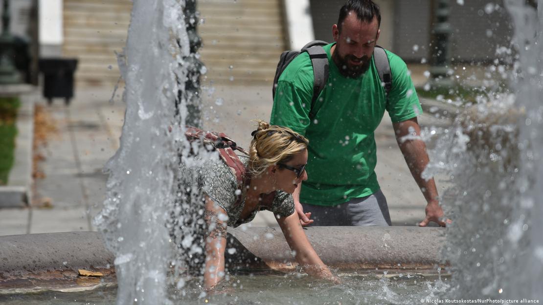 Разладување со вода во фонтана во Грција 12 јуни 2024
