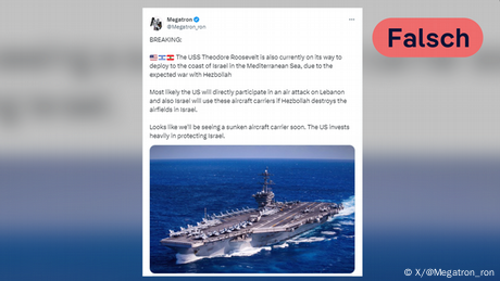 Faktencheck: Nein, dieses US-Navy-Schiff ist noch nicht auf dem Weg nach Israel