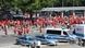 A large crowd of supporters outside the Berlin Olympic Stadium S-Bahn station before the game between the Netherlands and Austria A large crowd of supporters outside the Berlin Olympic Stadium S-Bahn station before the game between the Netherlands and Austria