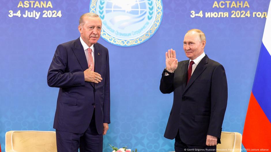 Erdogan i Putin u Astani u julu 2024.