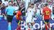 EURO 2024'te oynanan İspanya-Almanya maçında Alman futbolcular Niclas Füllkrug, Kai Havertz, İspanyol oyuncular Nacho Fernandez, Dani Olmo ve maçın hakemi İngiliz Anthony Taylor görülüyor - (05.07.2024 / Stuttgart) EURO 2024'te oynanan İspanya-Almanya maçında Alman futbolcular Niclas Füllkrug, Kai Havertz, İspanyol oyuncular Nacho Fernandez, Dani Olmo ve maçın hakemi İngiliz Anthony Taylor görülüyor - (05.07.2024 / Stuttgart)