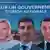 De izqda. a dcha.: Marine Le Pen, Bastian Duenas y Jordan Bardella, candidatos de la extrema derecha francesa.