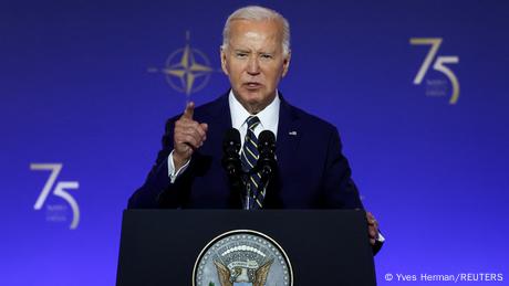 US-Präsident Biden sagt der Ukraine zum Auftakt des NATO-Gipfels weitere Unterstützung zu.