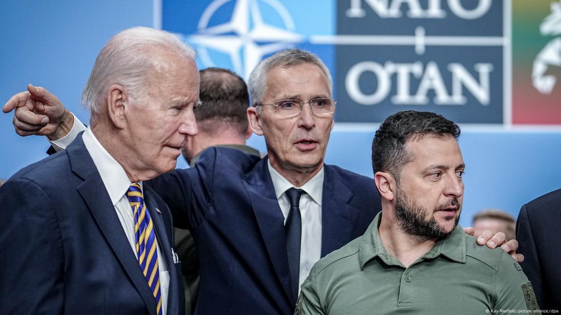 Zelenski me Joe Biden dhe Jens Stoltenberg në samitin e NATO-s në Uashington 