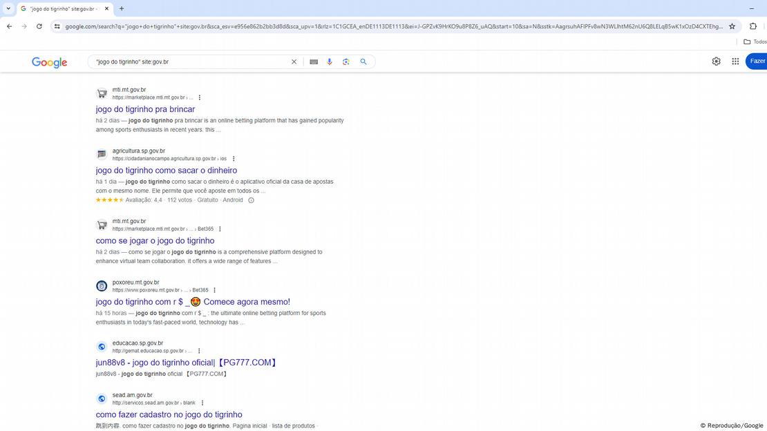 Links gov.br, de domínios oficiais direcionam usuários para sites de apostas online