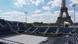 Blick ins Beachvolleyball-Stadion neben dem Eiffelturm Blick ins Beachvolleyball-Stadion neben dem Eiffelturm