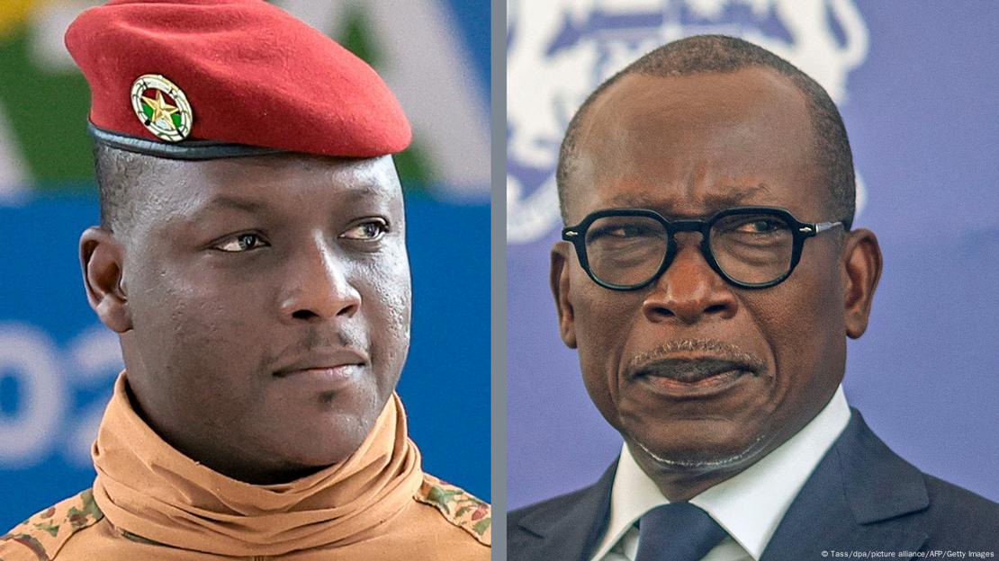 Le président du Burkina Faso Ibrahim Traore et du Bénin Präsident Patrice Talon