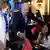 President Joe Biden and Maritza Rodriguez, Biden for President Latina adviser, greets patrons at Linda Michoacan Mexican Restaurant, during a stop in Las Vegas